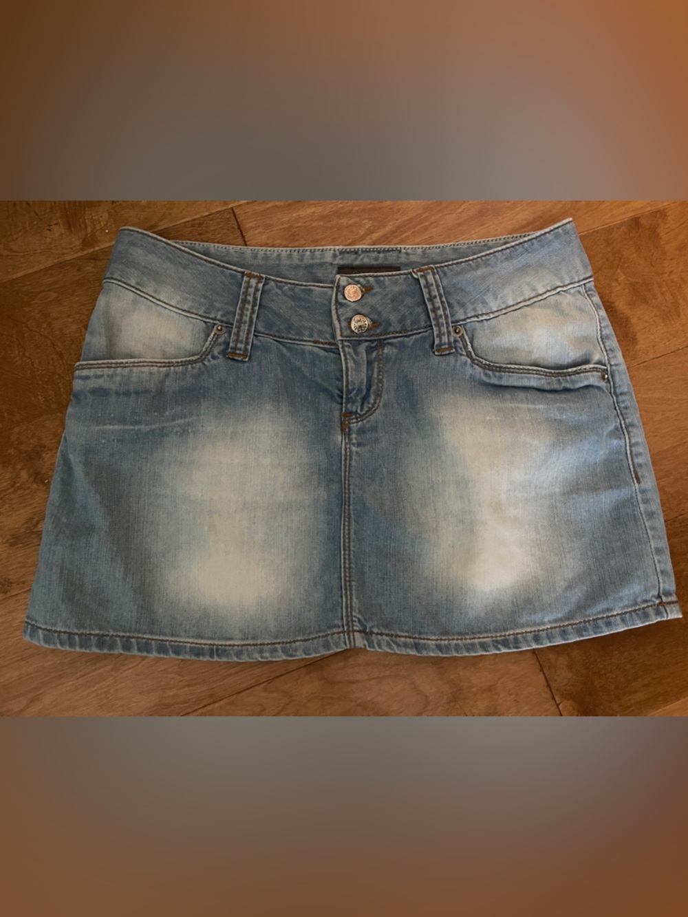 Gucci mini Light Wash Denim Mini Skirt